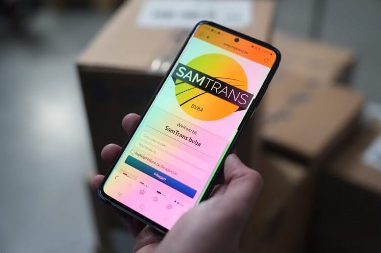 inlogscherm voor express transport te boeken bij SamTrans